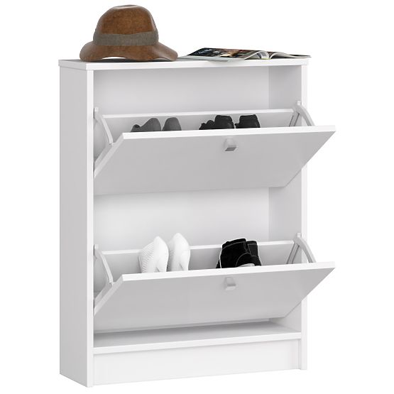 BOTNÍK 2 VÝKLOPNÉ DVERE 60 cm BIELY