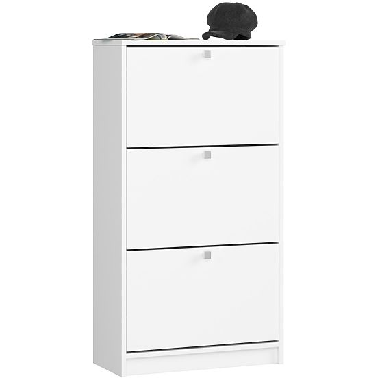 BOTNÍK 3 VÝKLOPNÉ DVERE 60 cm BIELY