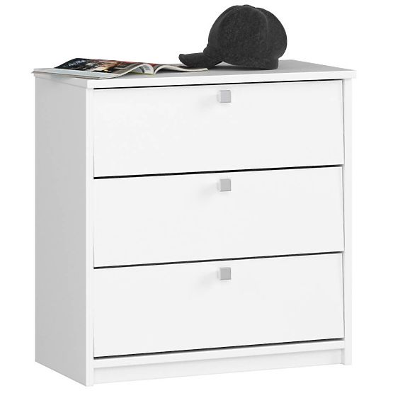 Botník MINI 3 výklopné dvere 60 cm - biely
