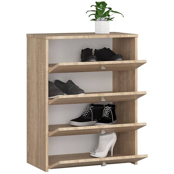 Botník RUBIN 4 výklopné dvere 66 cm - dub sonoma