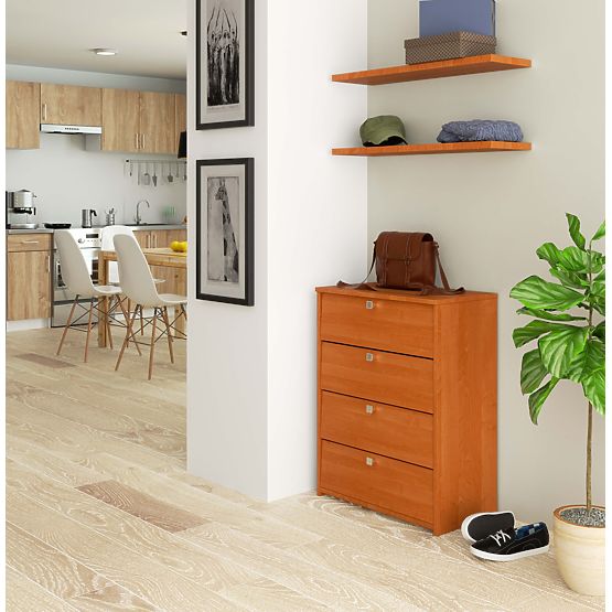 Botník so 4 výklopnými dvierkami 60 cm - jelša