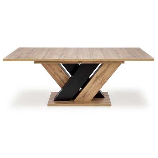 BRANDON rozkladací stôl 160-200/90 cm dub wotan/čierny (2p=1ks)