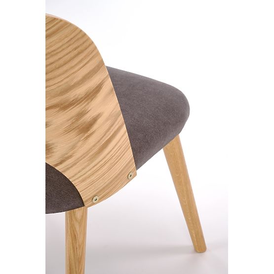 CADIZ stolička prírodný dub / sivá (1p=2ks)