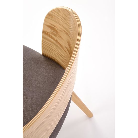 CADIZ stolička prírodný dub / sivá (1p=2ks)