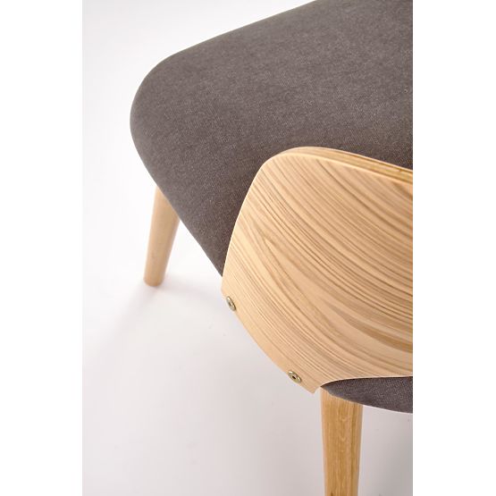 CADIZ stolička prírodný dub / sivá (1p=2ks)