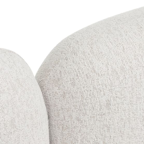 Čalúnená posteľ Fencee 160x200 cm, s roštom, zaoblená, svetlo béžová