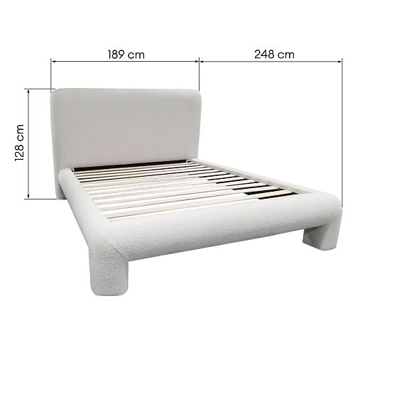 Čalúnená posteľ Rolly 160x200 cm, s roštom, zaoblená, svetlosivá