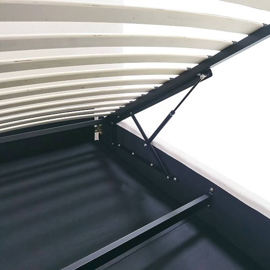 Čalúnená posteľ Yunar 160x200 cm, s roštom a úložným priestorom, béžová