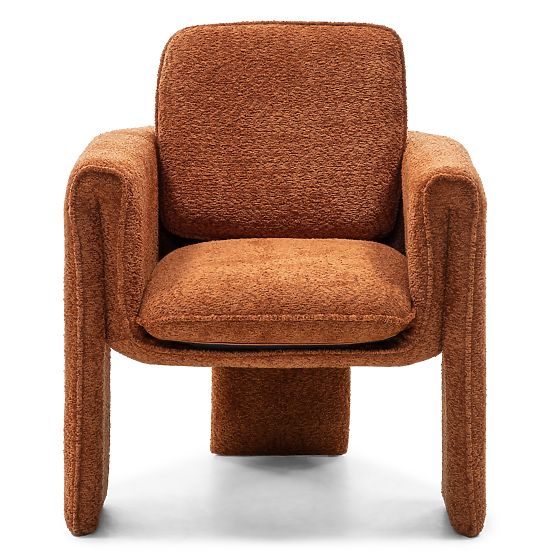 Čalúnená stolička Campat medená, zaoblená