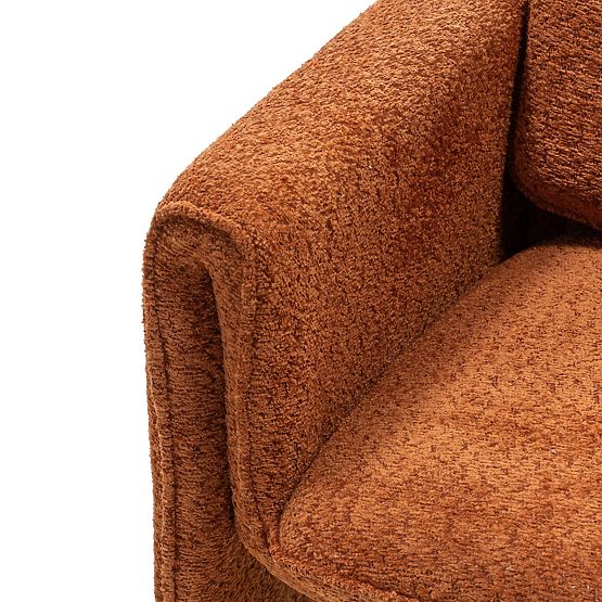 Čalúnená stolička Campat medená, zaoblená