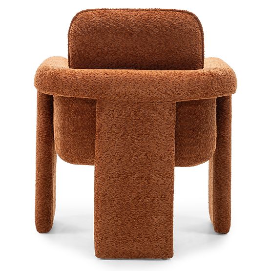 Čalúnená stolička Campat medená, zaoblená