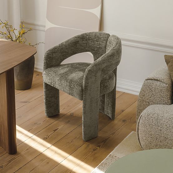 Čalúnená stolička Castelo zelená