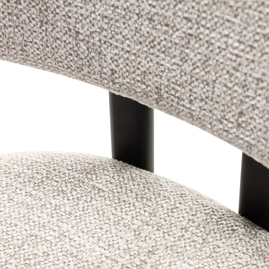 Čalúnená stolička Flare, béžová/čierne nohy