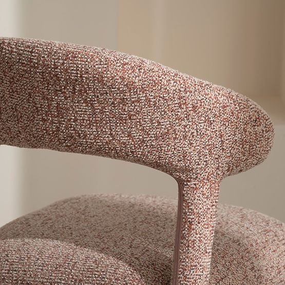 Čalúnená stolička Hiroki, béžovo-bordová melír