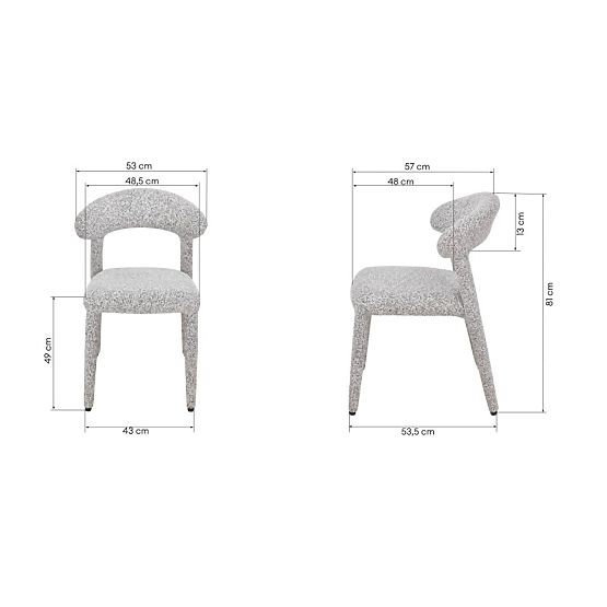 Čalúnená stolička Hiroki, béžovo-sivý melír