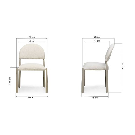 Čalúnená stolička Maze béžovošedá