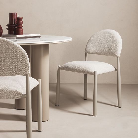 Čalúnená stolička Maze béžovošedá