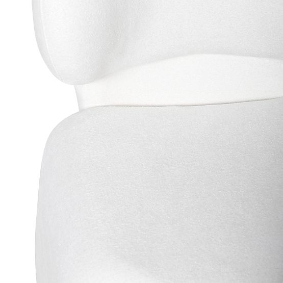 Čalúnená stolička Nabila, biela, boucle