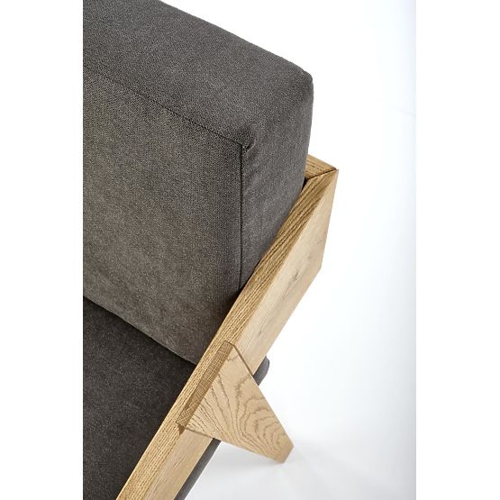 Čalúnené kreslo Freedom - šedé / masív