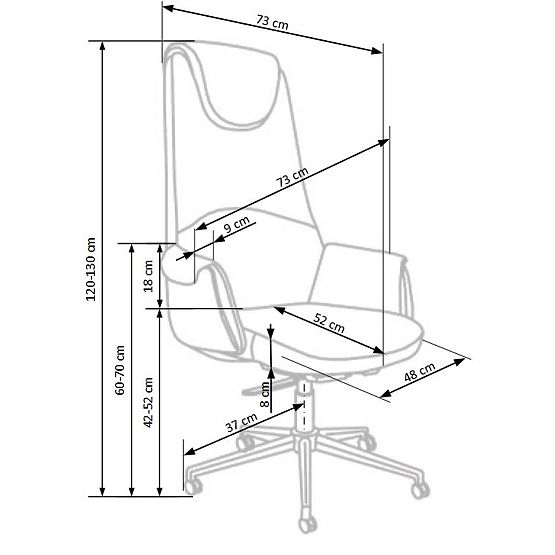 CALVANO kancelárske kreslo tmavo hnedá / svetlo hnedá