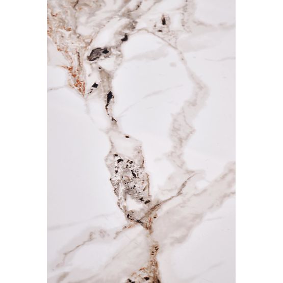 CARINA konferenčný stolík béžový mramor / orech (2p=1ks)