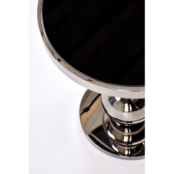 CARLA konferenčný stolík, čierny / strieborný (1p=1ks)