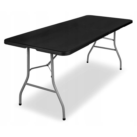 Cateringová sada FETA BLACK 180 cm + 6 stoličiek BLACK