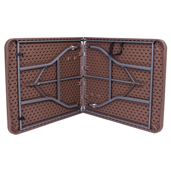 Cateringová sada Ratan hnedý stôl 180 cm + 2 lavice