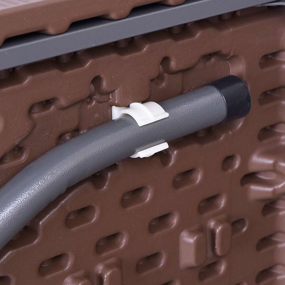 Cateringová sada Ratan hnedý stôl 180 cm + 2 lavice