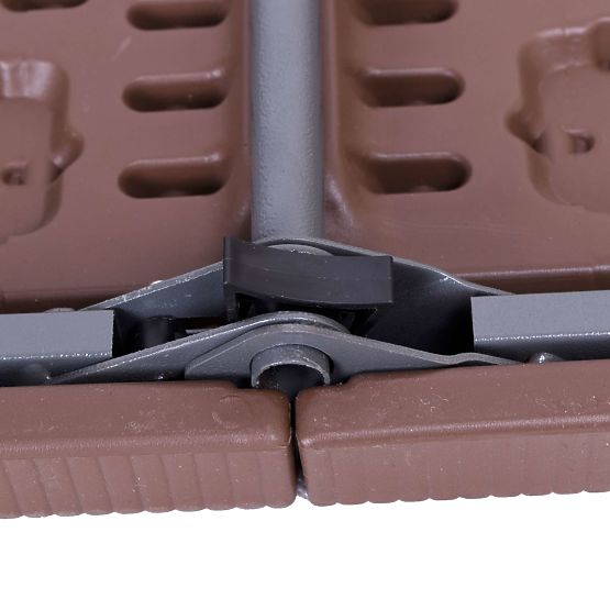 Cateringová sada Ratan hnedý stôl 180 cm + 2 lavice