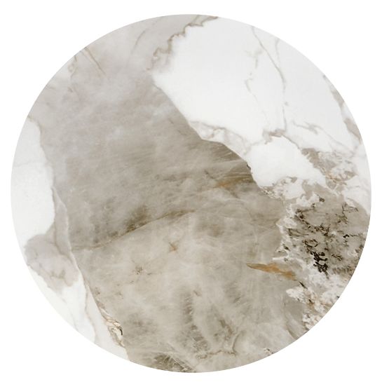 CECILIA_S konferenčný stolík biely mramor / sivý / zlatý (2p=1ks)