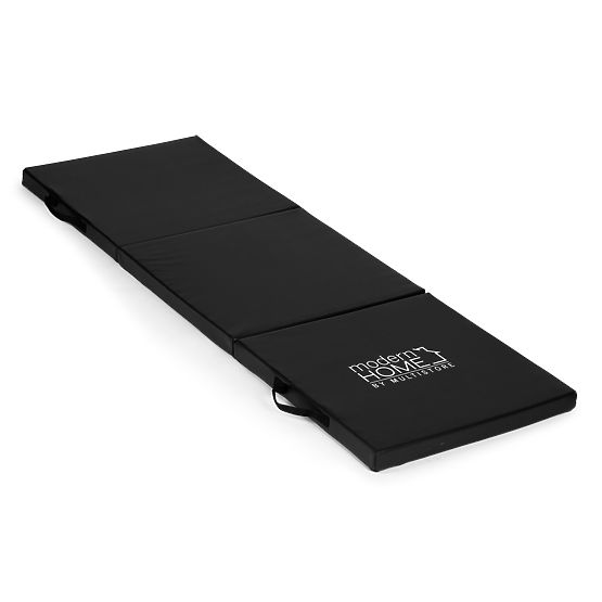 Čierna gymnastická podložka na cvičenie fitness 182x60cm