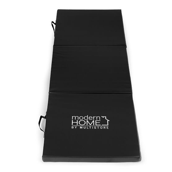 Čierna gymnastická podložka na cvičenie fitness 182x60cm