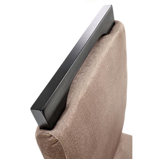 CLARION 2 stoličky čierna / čalúnenie: MONOLITH 09 (tmavo hnedá) (1p=2ks)