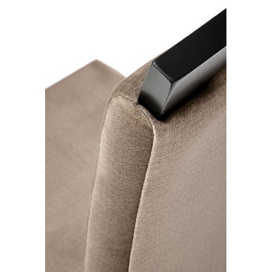 CLARION 2 stoličky čierna / čalúnenie: MONOLITH 09 (tmavo hnedá) (1p=2ks)