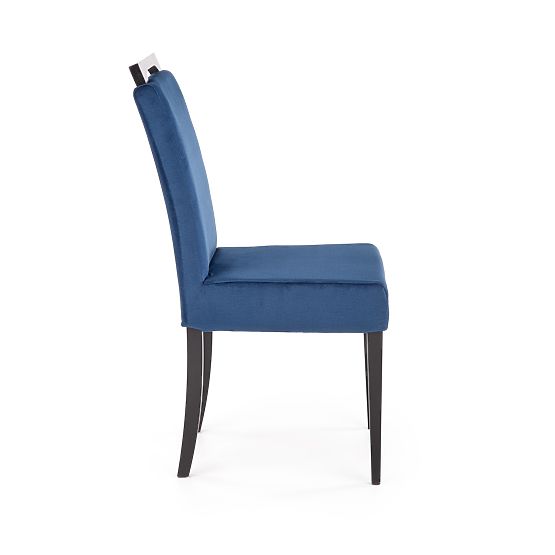 CLARION 2 stoličky čierna / poťah: MONOLITH 77 (tmavomodrá) (1p=2ks)