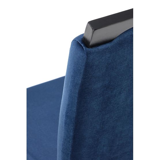 CLARION 2 stoličky čierna / poťah: MONOLITH 77 (tmavomodrá) (1p=2ks)