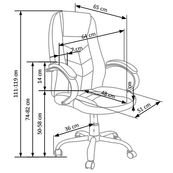 CODY kancelárske kreslo hnedé