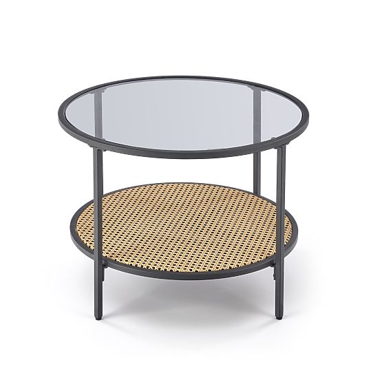 DAKOTA konferenčný stolík dymový / prírodný (1p=1ks)