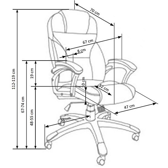 DESMOND kancelárske kreslo sivé