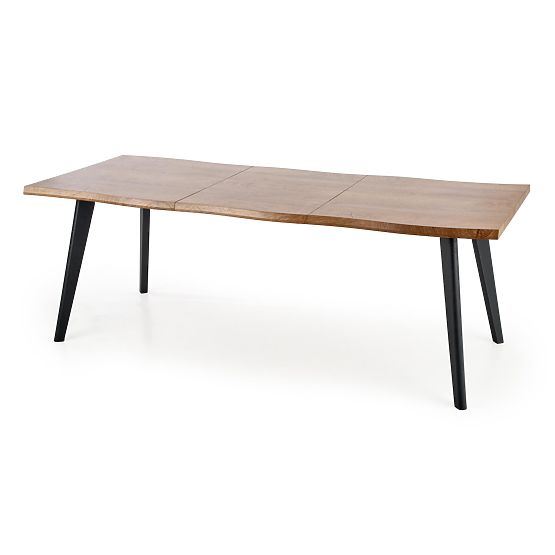 DICKSON rozkladací stôl 120-180/80 cm, doska - prírodná, nohy - čierne (2p=1ks)