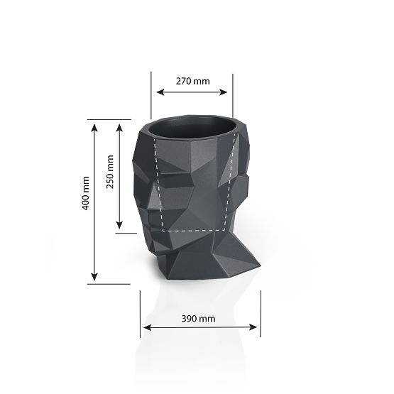 Dizajnový kvetináč ADONIS Biely