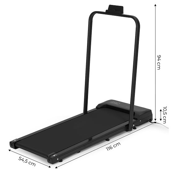 Domáci bežecký pás s elektrickým držiakom walking pad tréningový pod stôl 10 km/h ModernHome
