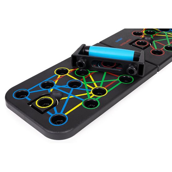 Doska na cvičenie s úchytmi na kliky sada 25v1