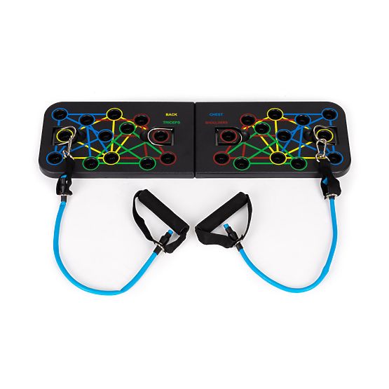 Doska na cvičenie s úchytmi na kliky sada 25v1