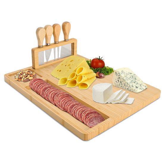 Doska na syry a občerstvenie Salers s príborom