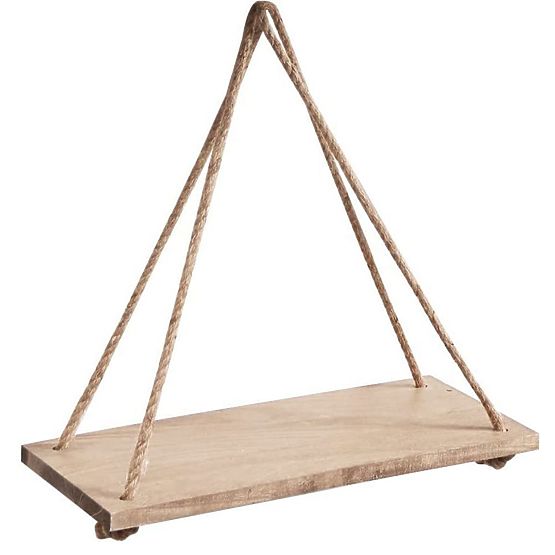 Drevená nástenná polica - biela