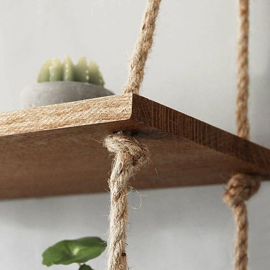 Drevená nástenná polica - biela