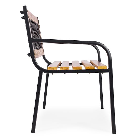 Drevená záhradná lavička s mriežkovým operadlom 118x52 cm parková MultiGarden