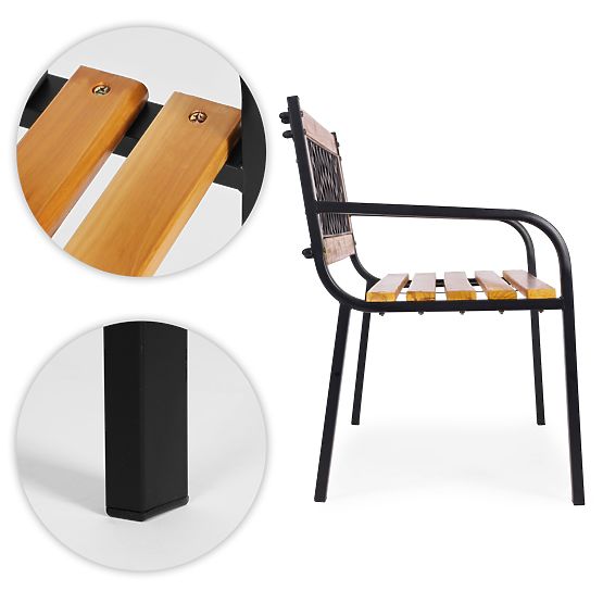 Drevená záhradná lavička s mriežkovým operadlom 118x52 cm parková MultiGarden